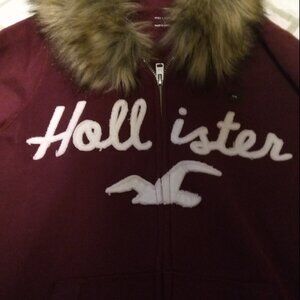 Hollister faux fur hoodie